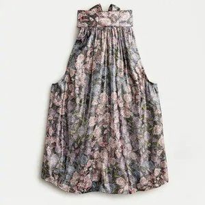 Floral tie-neck top